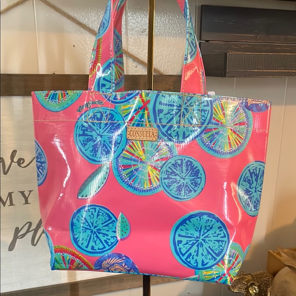 Consuela Pink and Blue Vibrant Tote